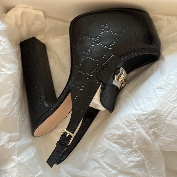 GUCCI WOMEN'S HORSEBIT PLATFORM LOAFER SLINGBACK - never worn, still in box, NWT - Picture 2 of 5